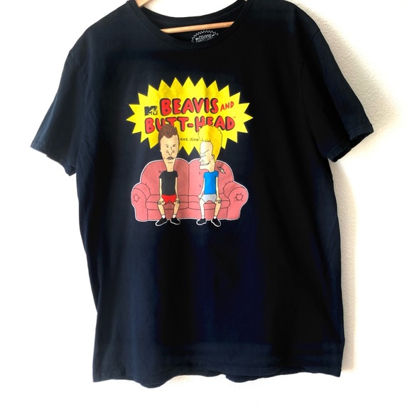 Beavis and Butt-Head MTV T-Shirt Size XL Black - Picture 1 of 11